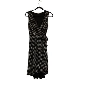 Tarte Dress Midi Hi/Low Hem Faux Wrap Abstract Print Boho Unique Womens SZ S